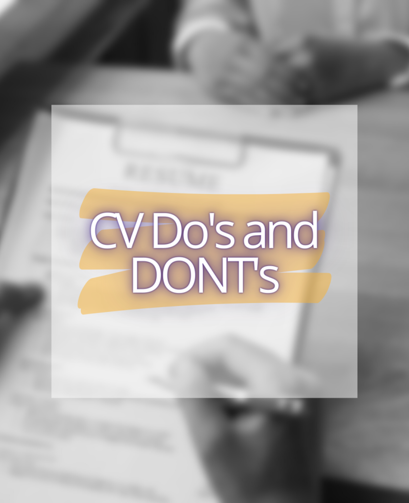 CV DO's and DONT's